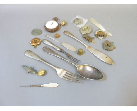 A quantity of cutlery, to include an Anchor butter knife, Wembley 1925, a Pullman car company fork, a serving spoon marked 'C