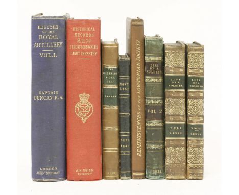 MILITARY AND NAVAL: 1.  The Navy List, 20 September 1842.  L, W Clowes. pp186; full leather with gilt decorations to covers a