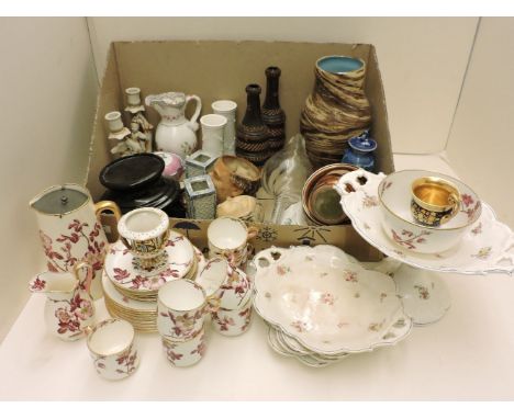 Various Victorian and later ceramics and glass, including a Briar & Sons coffee/tea service, a Booths part dessert service, W