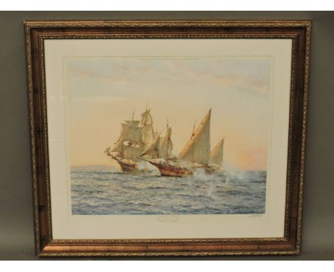 After Montague Dawson, RMSA FRSA (1895-1973)THE CORSAIRColour lithograph, published by Venture Prints, 1974, signed in pencil