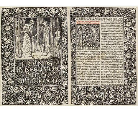 William Morris   The Well at the World's End. Hammersmith, Kelmscott Press 1896. • Hervorragend schöner Druck in der Chaucer-