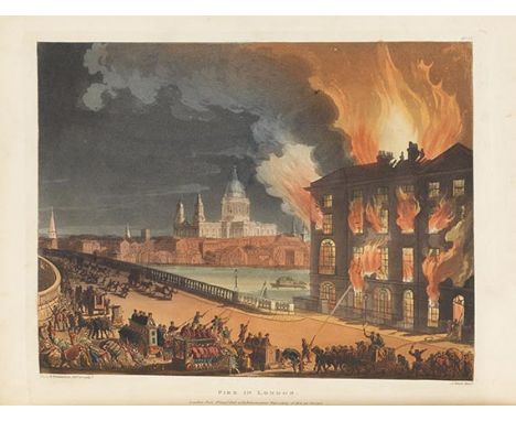 Rudolph Ackermann   The Microcosm of London. 3 Bände. London, T. Bensley [1808ff.]. • Großartiges Tafelwerk mit altkolorierte