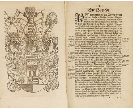 Sachsenspiegel    Auffs newe ubersehen mit Summariis und newen Additionen .. durch Christoff Zobel. Leipzig, J. Steinmann 158