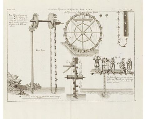 Bernard Forest de Belidor    Architectura hydraulica. Oder: Die Kunst, das Gewässer zu denen verschiedentlichen Nothwendigkei