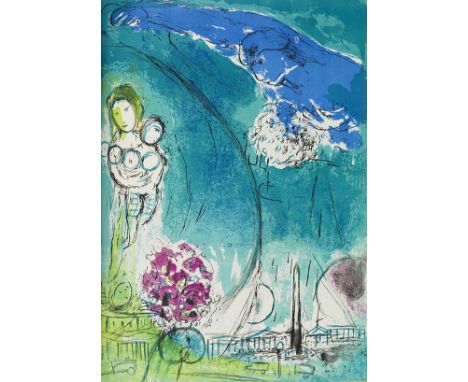 Verve    Vol. VII, Nr. 27/28. Paris, Revue Verve 1952. Enthält 8 frühe Lithographien von Marc Chagall mit Paris-Motiven. Enth