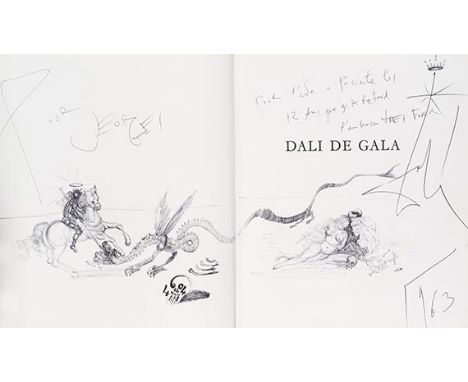 Salvador Dalí - Robert Descharnes    Dalí de Gala. Paris, Bibliothèque de Arts 1962. Widmungsexemplar mit einer doppelseitige