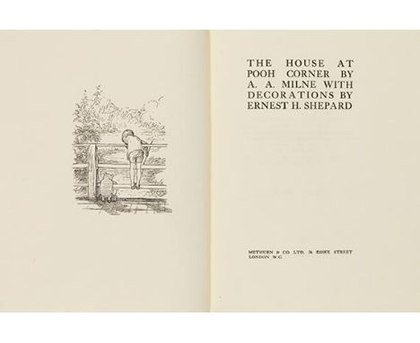 Alan Alexander Milne    The House at Pooh Corner. London, Methuen &amp; Co. Ltd. 1928. Exemplar der seltenen Vorzugsausgabe d