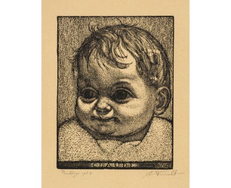 Wiiralt (Eduard, 1898-1954). Claude, 1936, etching, signed and titled 'Puulõige 1936' in pencil, image size 16.4 x 12.4 cm (6