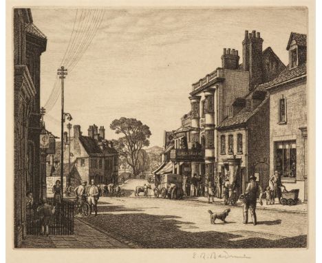 Badmin (Stanley Roy, 1906-1989). Wareham, Dorset, 1934, etching on cream laid paper, watermarked 'England', from the edition 