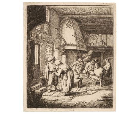 Ostade (Adriaen Jansz. van, 1610-1685). A collection of ten etchings, circa 1640-circa 1646, including Smoker leaning on the 