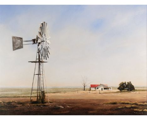 Bonney (Peter, 1953-). Karoo Groundwater, oil on canvas, signed and dated lower right, 92.5 x 123 cm (36 3/8 x 48 3/8 ins), g