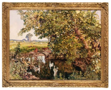 Jamieson (Alexander, 1873-1937). Mid-Summer, circa 1936, oil on canvas, signed lower right, additionally inscribed by the art