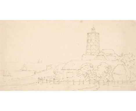 English School. A collection of three drawings and one pen and ink drawing with wash, 19th century, including Thomas Girtin (