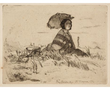 Whistler (James McNeill, 1834–1903). En Plein Soleil, 1858, etching on ivory white laid paper, printed with light plate tone,