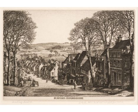 Badmin (Stanley Roy, 1906-1989). Burford, Oxfordshire, 1931, etching on pale cream handmade wove paper, an artist's proof (as