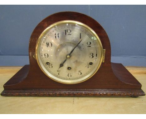 Napoleon mantle clock in working order- crack on glass