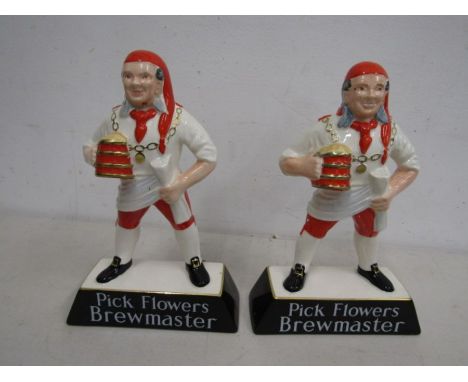 Carltonware Pick Flowers Brew Master ceramic figures25cmH