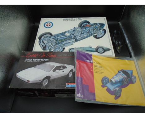 Build Your Own Bugatti Car Model Kit, Ertl Dyersville Iowa US Air Force 19841, Exotic Car Series Lotus Esprit Turbo Model Kit