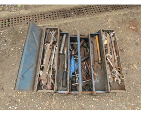 Metal toolbox with tools&nbsp;