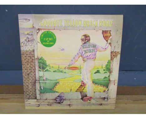 Elton John 'Goodbye Yellow Brick Road' Limited Edition 2 LP set on yellow vinyl.  disc 1 is in near mint condition with one e