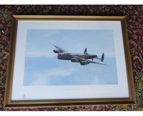 Framed and glazed 'Dawn over the east coast' signed aviation print 55cm x 73cm approx&nbsp;