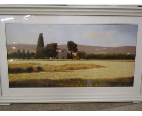 After W. Wiens print European farmhouse 100x58cm
