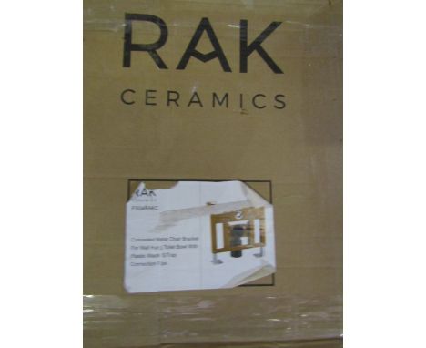 A Rak metal chair bracket for wall hung toilet in box with instructions.&nbsp;