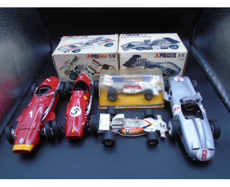 Collection of 7 Polistil Diecast Model Cars to include: BRM P154 CAN AM (boxed), Lola L &amp; M 260 CAN AM (boxed), FX4 BRM M