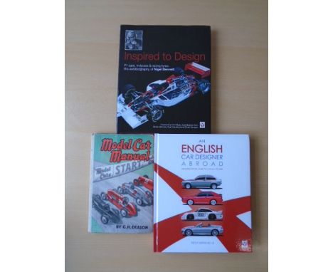 An English Car Designer Abroad by Peter Birtwhistle, Inspired to Design by Nigel Bennett (with dust jacket) and Model Car Man