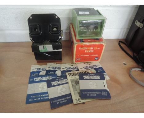 A vintage Viewmaster and reels and Majorview slide viewer