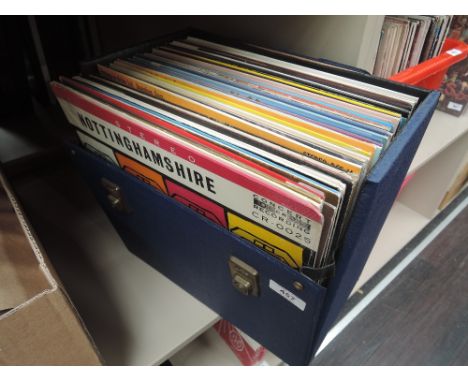 A vintage record case of Organ and Wurlitzer etc including some signed