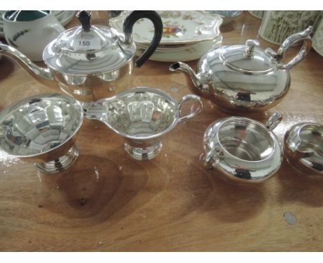 Two plated tea sets including Wm Hutton & Sons 