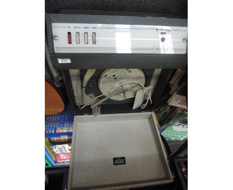 A vintage Dansette portable gramophone
