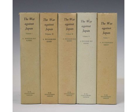 Major-General S. Woodburn Kirby - 'The War Against Japan' - First edition, five volumes complete, in the original cloth bindi