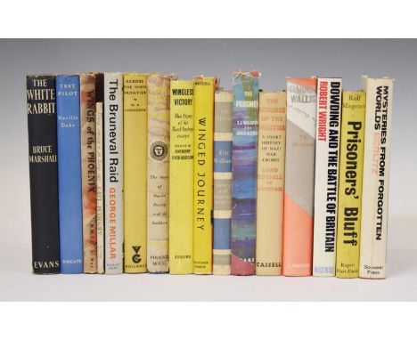 Collection of fourteen books relating to war, mid twentieth century first and early editions, dust wrappers present, to inclu