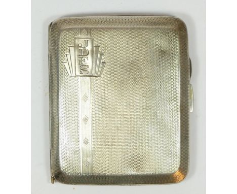 A silver cigarette case, Birmingham 1932, 86gm 