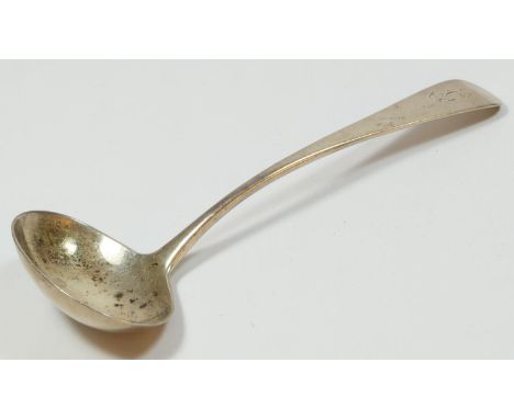 A George III silver Old English pattern gravy ladle, London 1819, 60gm 