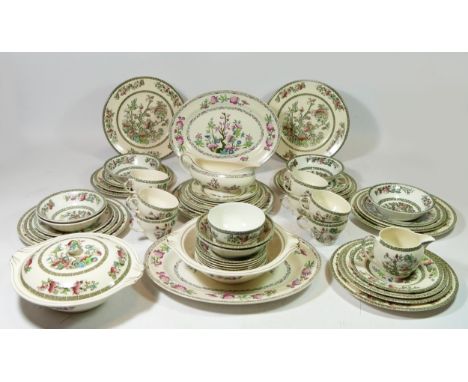 A 58 piece dinner service by Johnson Brothers England 'Indian Tree' comprising of six dinner plates, seven side plates, six s