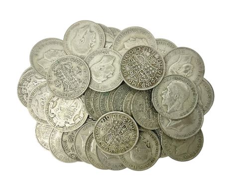 Approximately 650 grams of Great British pre 1947 silver halfcrown coins