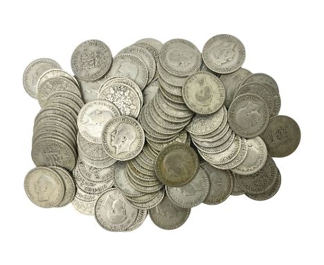 Approximately 260 grams of Great British pre 1947 silver sixpence coins