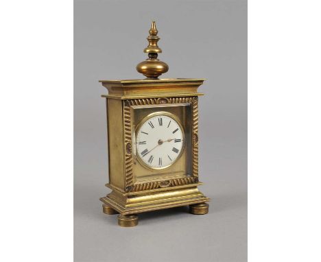 A fusee movement signed by John Beal of Oundle engraved "35148", with white enamel dial, contrasting black Roman numerals and