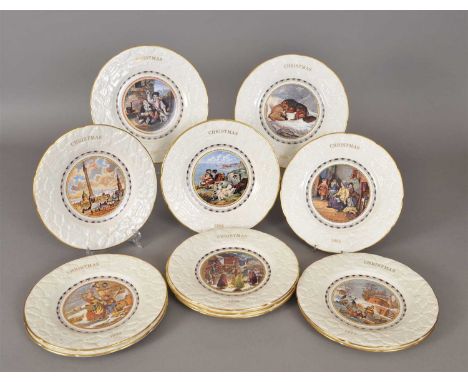 A collection of Coalport late 20th century, comprising a twin-handled Ironbridge mug, Punch jug, Elizabeth II Silver Jubille 