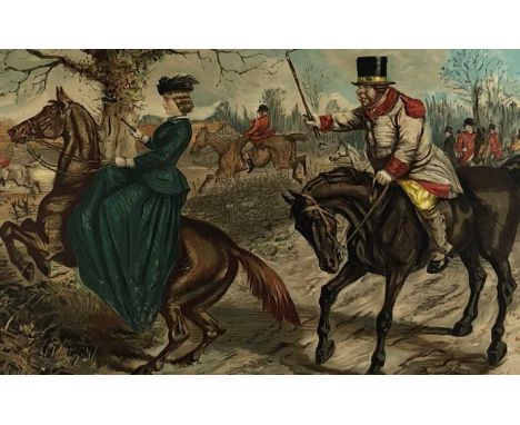 After John Leech, A set of four Fox Hunting scenes, chromolithographs, each 38 x 58cm (4)