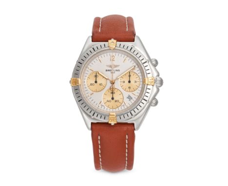 BREITLING - A BREITLING CHRONOGRAPH WRISTWATCH in stainless steel and yellow gold, B55046, 1 1608, the silvered dial with thr