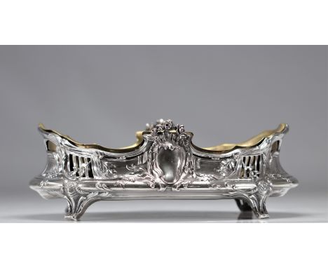 PUIFORCAT solid silver jardiniere, Louis XV style, hallmarked 950 and E&amp;P. PUIFORCAT is a well-known silversmith founded 