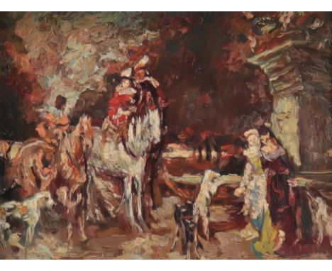 Adolphe MONTICELLI (1824-1886) Oil on panel "park scene" - Weight: 1.40 kg - Shipping available - Region: France - Period: XI
