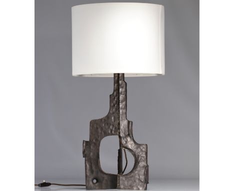 Brutalist sculpture lamp in wrought iron from Belgium, 1970 - Weight: 7.50 kg - Shipping unavailable - Region: Belgique - Siz