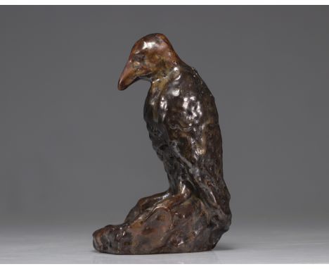 Craco ARTHUR (1869-1955) "Bird" sculpture in glazed stoneware - Weight: 4.05 kg - Shipping unavailable - Region: Belgique - S