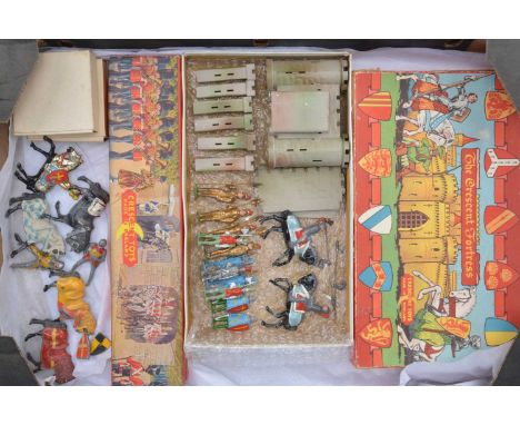 A selection of Medieval and knight related items by Timpo and Charbens comprising boxed Crescent Fortress, missing 1 wall, ot