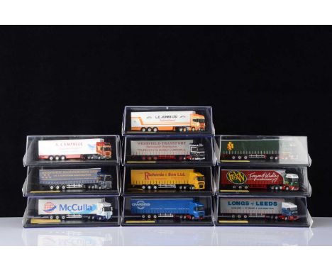 Oxford Haulage Company 1:76 Scale Articulated Trucks,  all cased with card sleeves, DAFs and Scanias, DAF05CS Ken Mallinson, 